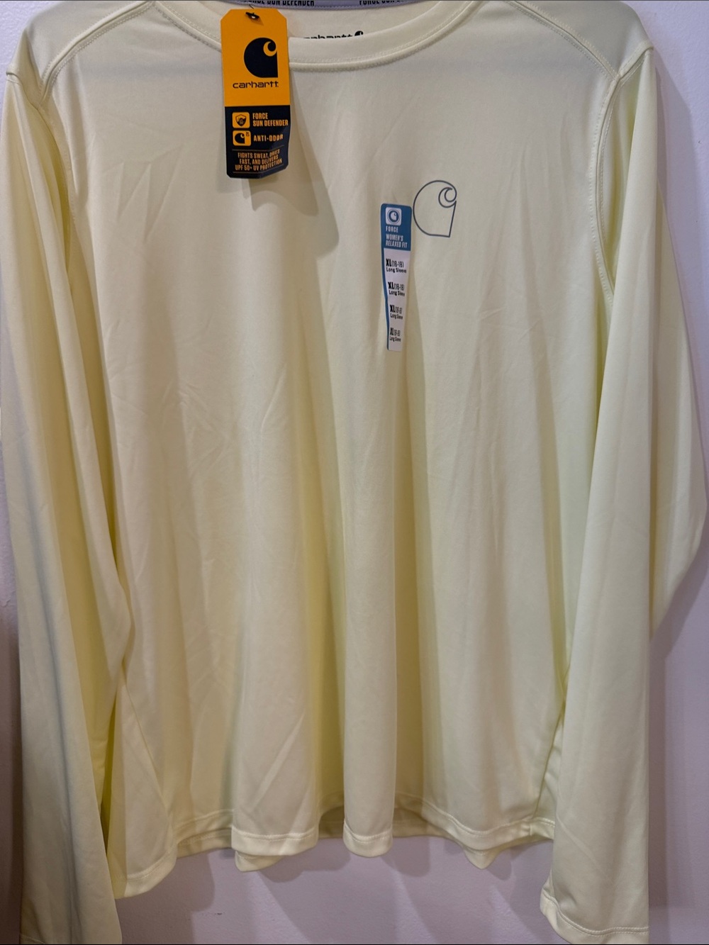 Carhartt Men’s Long-Sleeve Shirt in Pale Yellow